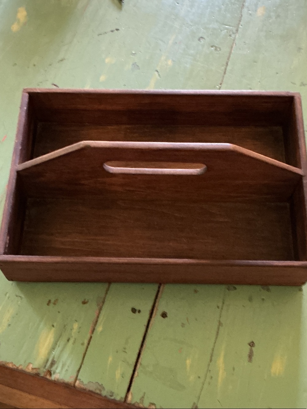 Wooden Divided Tote
